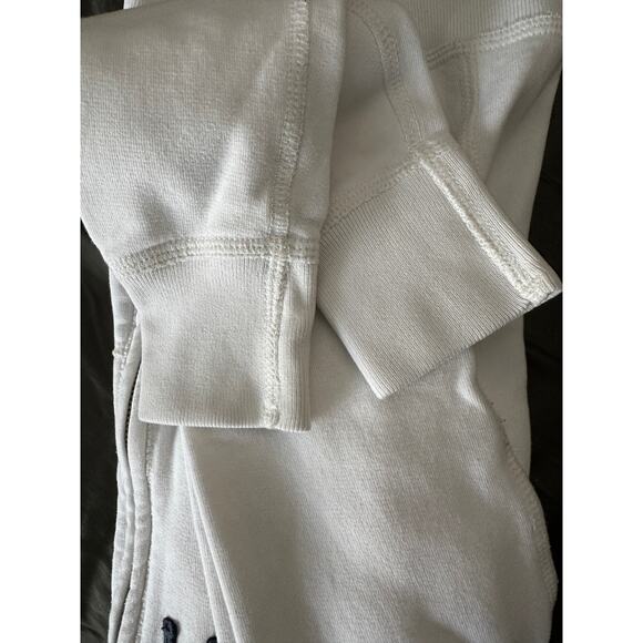 Abercrombie & Fitch White Zip-Up Hoodie - Size Small-Women's-White/Blue Y2K - Picture 4 of 8